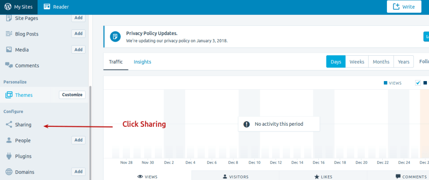 Step 2 Sharing on WordPress.com